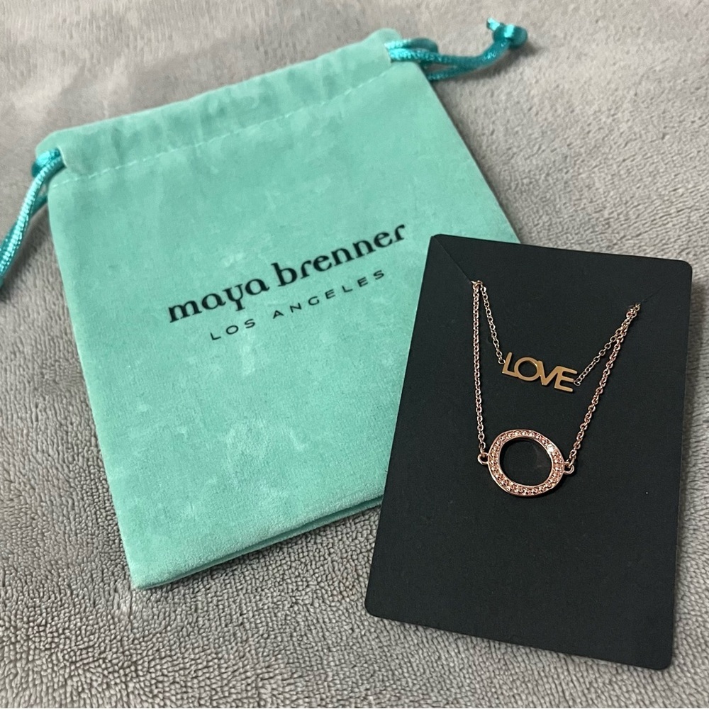 Bundle of 2 Rose Gold Bracelets : Adore by Swarovski & Maya Brenner Designs